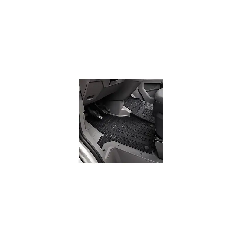 Achetez Aujourd’hui TAPIS DE SOL CAOUTCHOUC - AVANT D'ORIGINE VW POUR VOLKSWAGEN CRAFTER (17-24) - AUSSI GRAND CALIFORNIA - NOIR - 3 PIECES