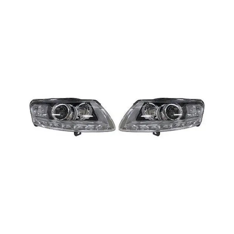 SET DE DEUX PHARES AVANT LOOK FACELIFT XENON + LED POUR AUDI A6 C6 4F (04-08) AVEC XENON D'ORIGINE - D2S Commande En Gros