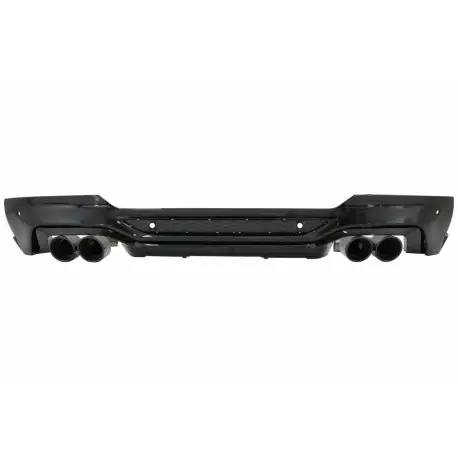 Offre Exclusive DIFFUSEUR LOOK X4M & EMBOUTS ECHAPPEMENT POUR BMW X4 G02 (18-24) PACK M - NOIR BRILLANT - AVEC EMBOUTS NOIR