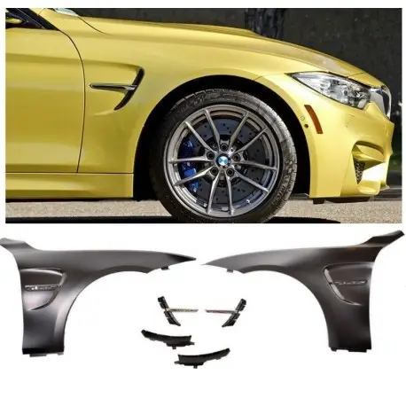 SET DEUX AILES AVANT LOOK M4 BMW SÉRIE 4 F32 F33 F36 (14-20) COUPE - CABRIO - GRAN COUPE - LA PAIRE GAUCHE - DROIT Prix Cassé
