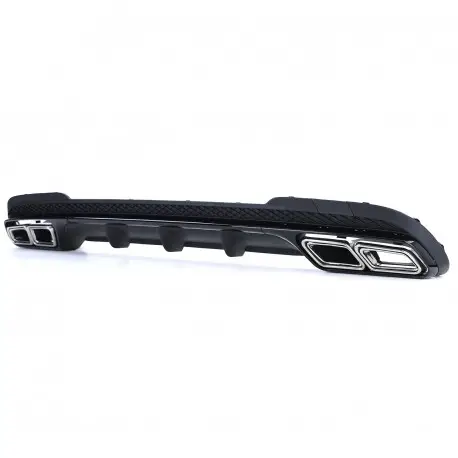 Certifié DIFFUSEUR + EMBOUTS LOOK E63 AMG MERCEDES CLASSE E W212 BERLINE (13-16) - FACELIFT - EMBOUT CHROME