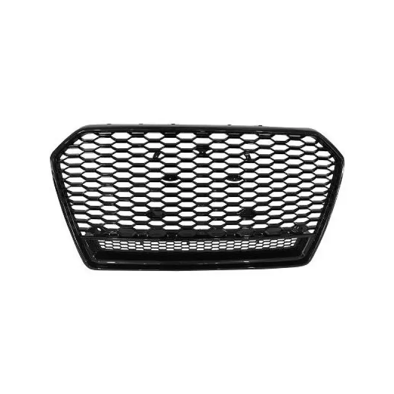 Pas Cher CALANDRE AVANT LOOK RS6 NOIR BRILLANT POUR AUDI A6 (14-18) - POUR PDC - FULL BLACK