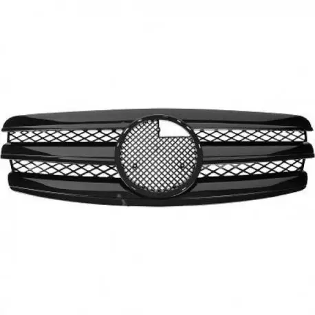 Promotion CALANDRE AVANT MERCEDES CLASSE E W211 (02-06) - NOIR BRILLANT - POUR VEHICULE AVECEMBLEME
