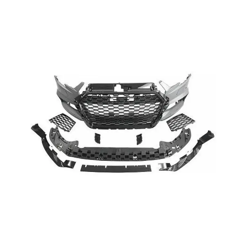 Livraison Gratuite PARE-CHOCS AVANT LOOK RS3 POUR AUDI A3 8V (16-20) - BERLINE + CABRIO - FULL NOIR - POUR PDC - SANS ACC
