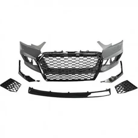 PARE-CHOCS AVANT LOOK RS3 POUR AUDI A3 8V (16-20) - 3-5 PORTES (SPORTBACK) - FULL NOIR - POUR PDC - SANS ACC Remise