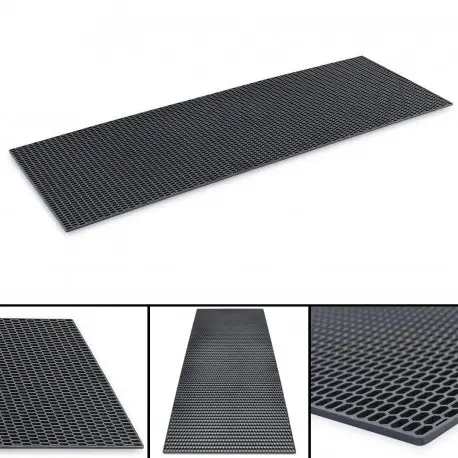 GRILLE DE PARE-CHOCS UNIVERSELLE EN PLASTIQUE ABS - 120 X 40 CM - NID D'ABEILLE 18 X 8 MM Réduction