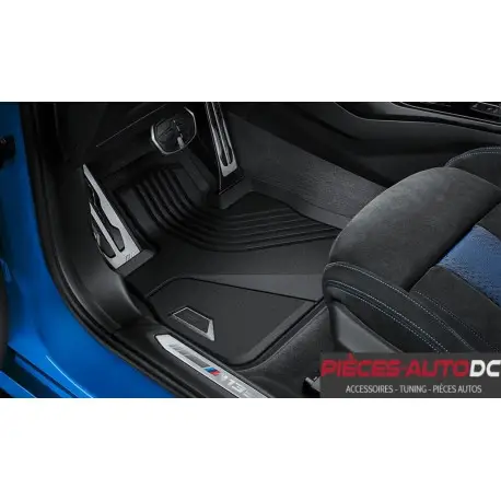 TAPIS DE SOL AVANT D'ORIGINE BMW POUR BMW SERIE 1 F40 - 5 PORTES - SERIE 2 F44 GRAND COUPE - NOIR - TEXTILE - 2 PIECES Nouvelle Collection