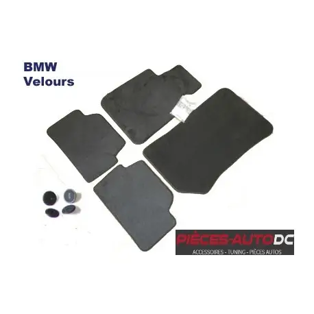 Jusqu’à Épuisement Des Stocks TAPIS DE SOL VELOURS D'ORIGINE BMW POUR BMW SERIE 1 E81 - 3 PORTES - E82 COUPE - NOIR - TEXTILE - 4 PIECES