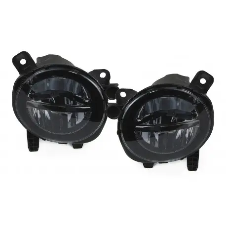 Solde SET DE DEUX ANTIBROUILLARDS POUR BMW SERIE 1 F20 F21 - 3 F30 F31 - 4 F32 F33 F36 - FUME NOIR AVEC LED