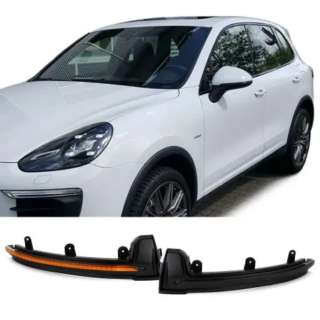 SET DE DEUX CLIGNOTANTS DE RÉTROVISEUR DYNAMIQUE POUR PORSCHE CAYENNE 92A (14-17) Dernière Chance