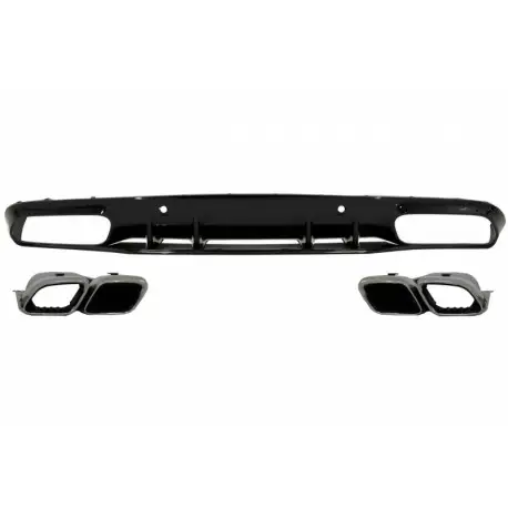 Meilleur Choix DIFFUSEUR + EMBOUTS LOOK C63S AMG FACELIFT MERCEDES CLASSE C W205 COUPE C205 CABRIOLET A205 (14-20) - POUR PDC - EMBOUTS CHROME