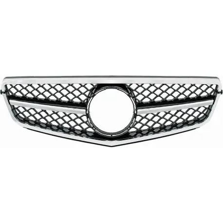 Offre Du Jour CALANDRE AVANT MERCEDES CLASSE C W204 (07-14) - LOOK AMG - 1 LISERET - CHROME/NOIR