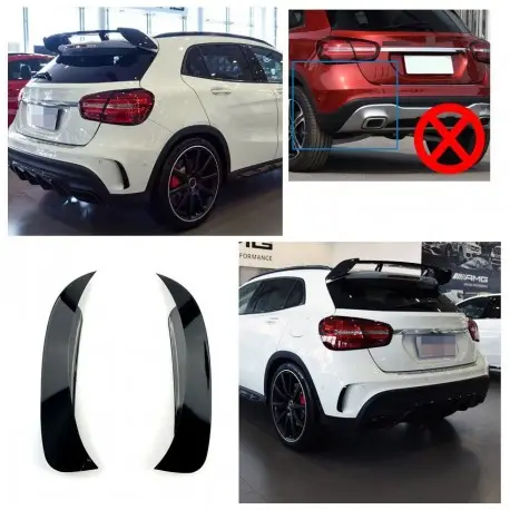 ECOPES DE PARE-CHOCS ARRIERE LOOK AERO POUR MERCEDES CLASSE GLA X156 (14-19) PACK AMG - GLA 45 AMG Meilleur Choix