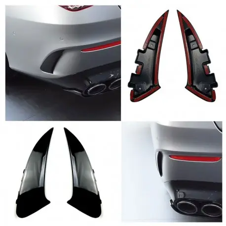 Bon Marché ECOPES DE PARE-CHOCS ARRIERE LOOK AERO POUR MERCEDES CLASSE CLA W118 C118 (19-25)PACK AMG - CLA35 - CLA45