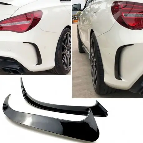 ECOPES DE PARE-CHOCS ARRIERE NOIR BRILLANT POUR MERCEDES CLASSE CLA C117 (13-18) Dernière Chance