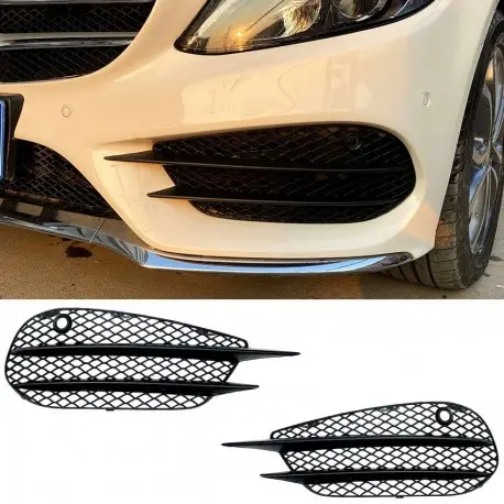 SET DE GRILLES DE PARE CHOCS AVANT LOOK FACELIFT POUR MERCEDES CLASSE C W205 (14-18) PACK AMG Retour Gratuit