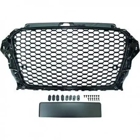 Expédition Rapide CALANDRE AVANT LOOK RS3 NOIR POUR AUDI A3 8V (12-16) - POUR PDC