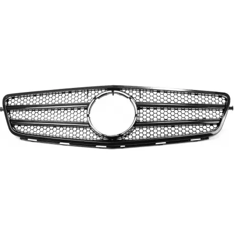 Prix Choc CALANDRE AVANT MERCEDES CLASSE C W204 (07-14) - LOOK AMG - 2 LISERETS - FULL NOIR