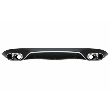 Quantité Limitée DIFFUSEUR + EMBOUTS CHROME LOOK E53 AMG MERCEDES CLASSE E COUPE CABRIOLET (16-22) A238 C238 W238 - AVEC PACK AMG