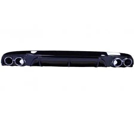 Must-Have DIFFUSEUR NOIR BRILLANT + EMBOUTS CHROME LOOK E53 AMG MERCEDES CLASSE E COUPE CABRIOLET (16-22) A238 C238 W238 - AVEC PACK AMG