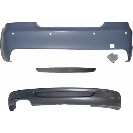 PARE CHOC ARRIERE LOOK PACK M POUR TOUTES BMW SERIE 1 E82 E88 (07-12) - ECHAPPEMENT GAUCHE - AVEC PDC - A PEINDRE Top Vente