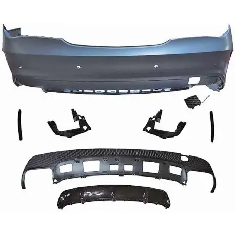 Nouvelle Collection PARE CHOCS ARRIERE LOOK A45 AMG MERCEDES CLA C117 (13-18) - POUR PDC - DOUBLE ECHAPPEMENT GAUCHE/DROIT