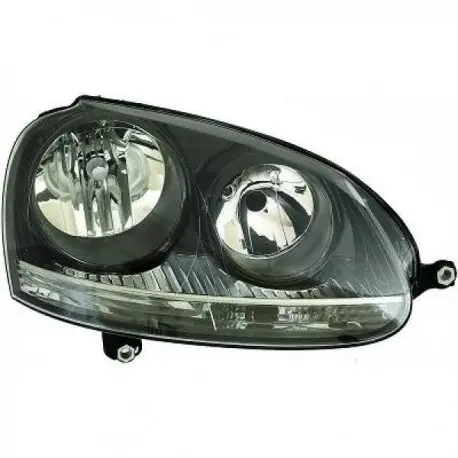 Offre Limitée PHARE AVANT DROIT VW GOLF 5 (03-08) & JETTA (05-10) - FOND NOIR - LOOK GTI - DEPO/TYC