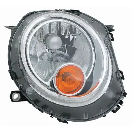 Solde PHARE AVANT DROIT HALOGÈNE POUR MINI COOPER ONE CLUBMAN R55 R56 R57 (06-14) - H4 - CLIGNOTANT ORANGE - MARQUE: DEPO/TYC