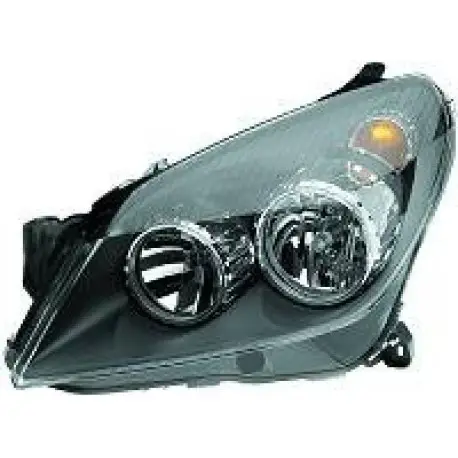 PHARE AVANT DROIT OPEL ASTRA H (04-11) - HALOGENE - H7/H1 - HELLA - AVEC CLIGNOTANT - TOUTES VERSIONS - AUSSI GTC - FOND NOIR Expédié Aujourd’hui