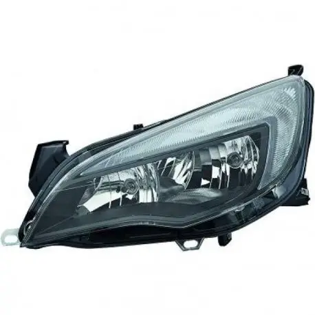 Livraison Express PHARE AVANT GAUCHE CHROME OPEL ASTRA J (12-) - 5 PORTES ET BREAK - HALOGENE - H7/H7 - HELLA - AVEC FEUX DE JOUR - PAS POUR GTC -