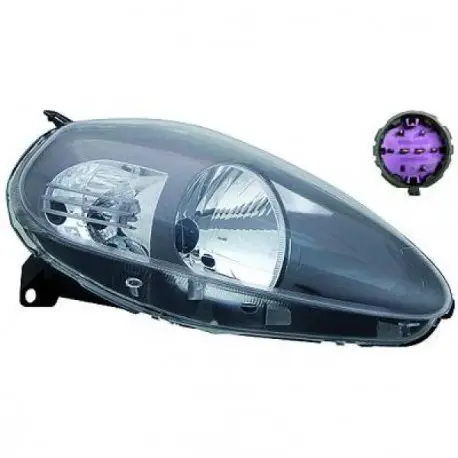 PHARE AVANT GAUCHE FIAT GRANDE PUNTO (08-09) - DEPO/TYC - NOIR - H4 Satisfait Ou Remboursé