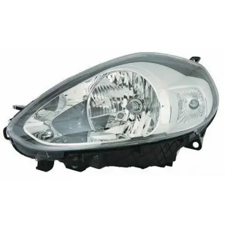 Haute Qualité PHARE AVANT DROIT FIAT PUNTO (12-17) & PUNTO EVO (09-11) - CHROME - H4 - MARQUE DE PREMIERE MONTE