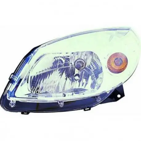 PHARE AVANT DROIT DACIA SANDERO (08-12) - H4 - AVEC REGLAGE HAUTEUR - CHROME - DEPO/TYC Prix Promo