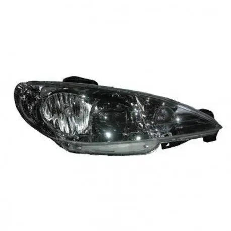 PHARE AVANT GAUCHE PEUGEOT 206 (05-08) - OPTIQUE TRANSPARENT - MARQUE DE PREMIERE MONTE - AVEC REGLAGE HAUTEUR - H7/H1 Vente Flash