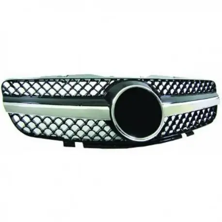 Quantité Limitée CALANDRE AVANT MERCEDES CLASSE SL R230 (01-06) LOOK SPORT - CHROME/NOIR