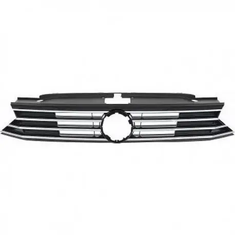CALANDRE AVANT VW PASSAT B8 (15-17) - NOIR AVEC LISERET CHROME - FERME Bon Marché