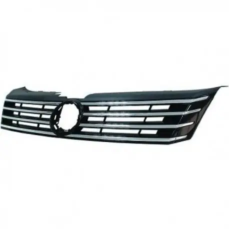 CALANDRE AVANT VW PASSAT B7 (10-14) - NOIR - AVEC LE LISERET CHROME Haute Qualité