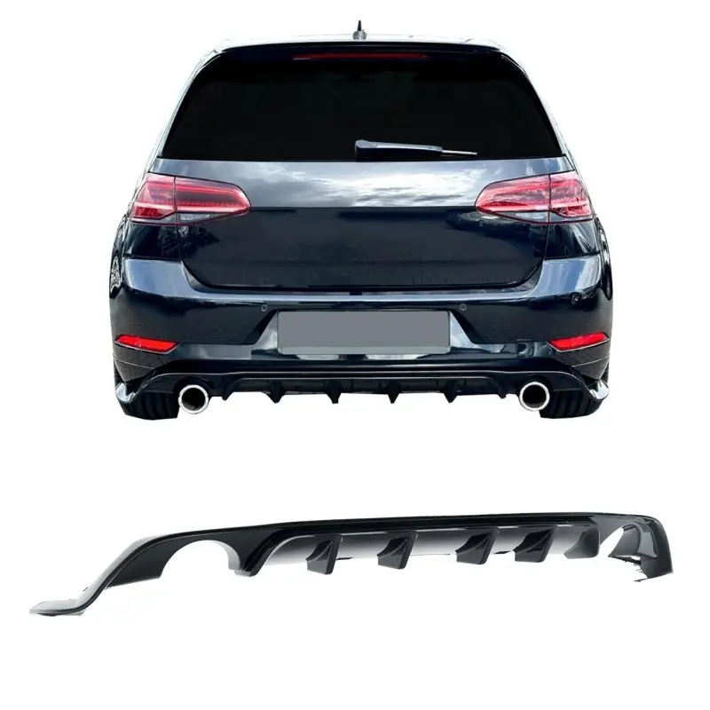 DIFFUSEUR LOOK GOLF 7 TCR GTI POUR VOLKSWAGEN GOLF 7.5 FACELIFT (16-19) - NOIR BRILLANT Expédié Aujourd’hui