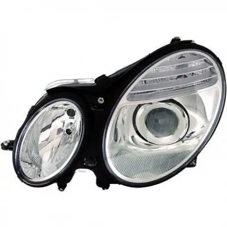 SET DES 2 PHARE AVANT LOOK XENON FACELIFT MERCEDES CLASSE E W211 (02-06) - D2S/H1 - CHROME - POUR VEHICULE AVEC XENON Solde