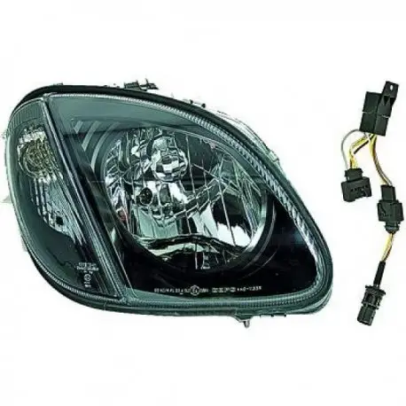 Seulement Aujourd’hui SET DE 2 PHARES MERCEDES CLASSE SLK R170 (96-04) - H4 - ADAPTATEUR H7 INCLU - NOIR - AVEC CLIGNOTANT
