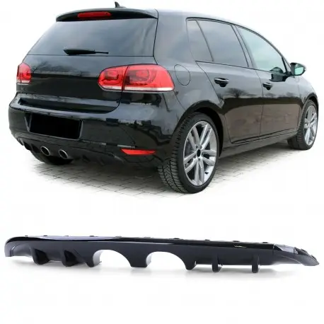 Retour Gratuit DIFFUSEUR LOOK R20 POUR VOLKSWAGEN GOLF 6 (08-12) AVEC PARE-CHOCS STANDARD - NOIR BRILLANT