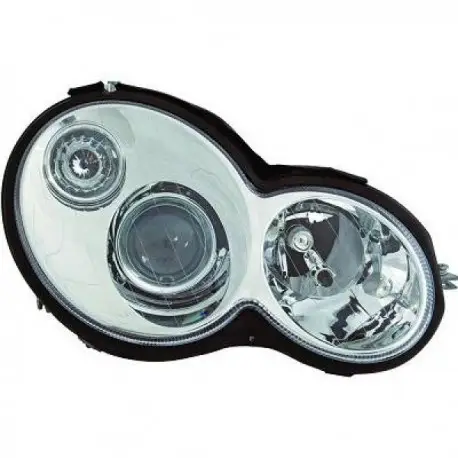 Jusqu’à Épuisement Des Stocks SET DE 2 PHARES MERCEDES CLASSE C W203 - C203 SPORTCOUPE (00-04) LOOK XENON - H7/H7 - CHROME