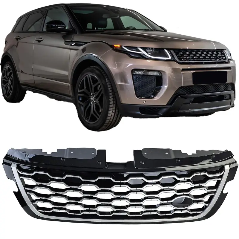 CALANDRE AVANT LOOK SPORT POUR RANGE ROVER EVOQUE (19-23) - FINITION NOIR BRILLANT - GRIS Prix Promo