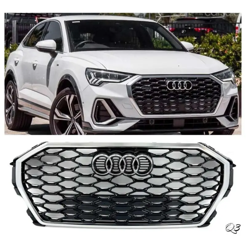 Vente Flash CALANDRE S-LINE FINITION NOIR & CHROME POUR AUDI Q3 (19-23) POUR SUV OU SPORTBACK - ORIGINE AUDI