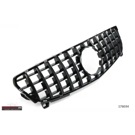 CALANDRE LOOK GT-R PANAMERICANA POUR MERCEDES CLASSE A W176 FACELIFT(15-18) NOIR BRILLANT - FULL BLACK Haute Qualité