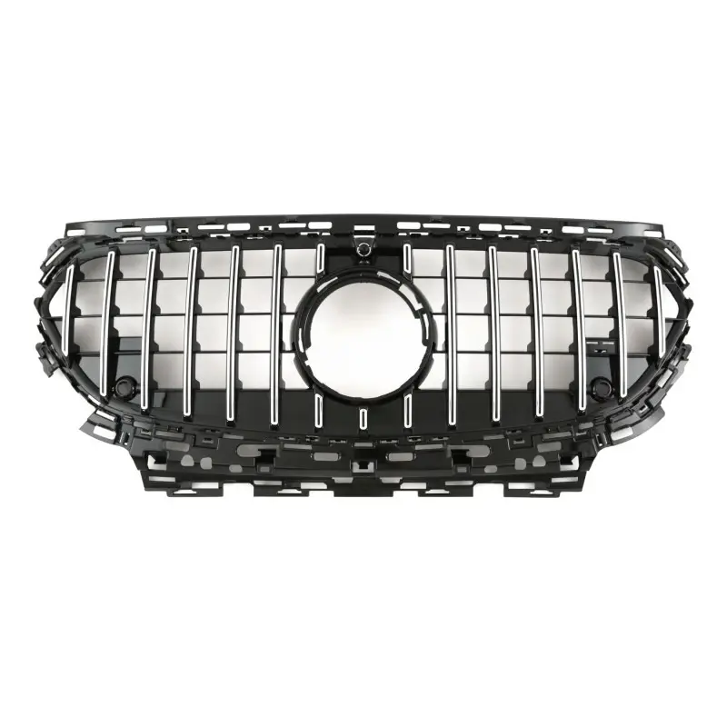 CALANDRE LOOK GT-R PANAMERICANA MERCEDES CLASSE E W214 S214 X214 NOIR - CHROME (23-25) - POUR PACK AMG Nouvelle Collection