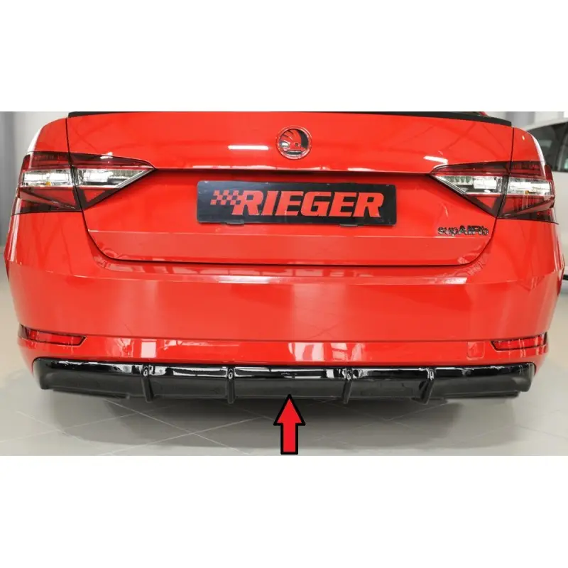 DIFFUSEUR POUR SKODA SUPERB (15-23) - SANS ECHAPPEMENT - RIEGER - NOIR BRILLANT - ATTACHE REMORQUE Promotion