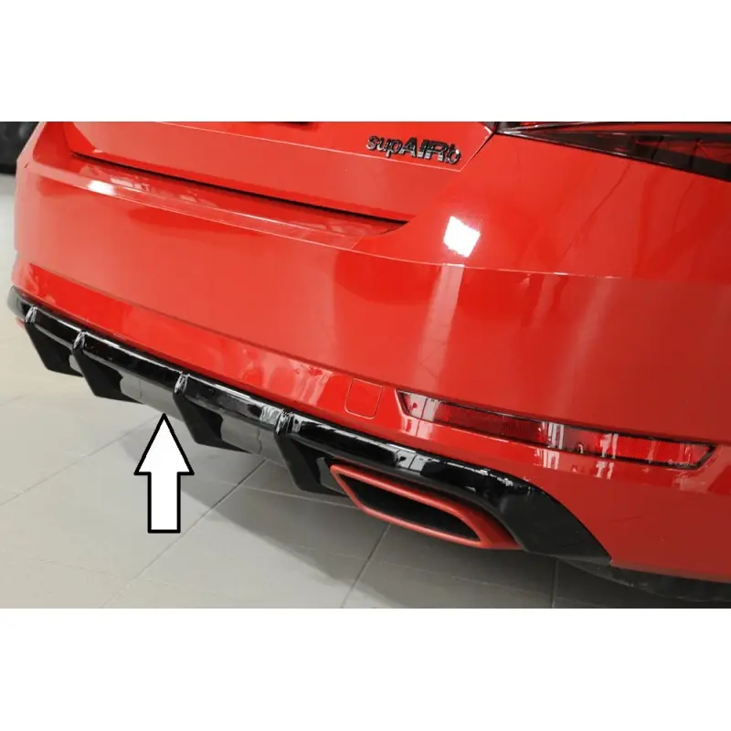 DIFFUSEUR POUR SKODA SUPERB (15-23) - POUR ECHAPPEMENT 2.0 TSI - RIEGER - NOIR BRILLANT Promotion Saisonnière