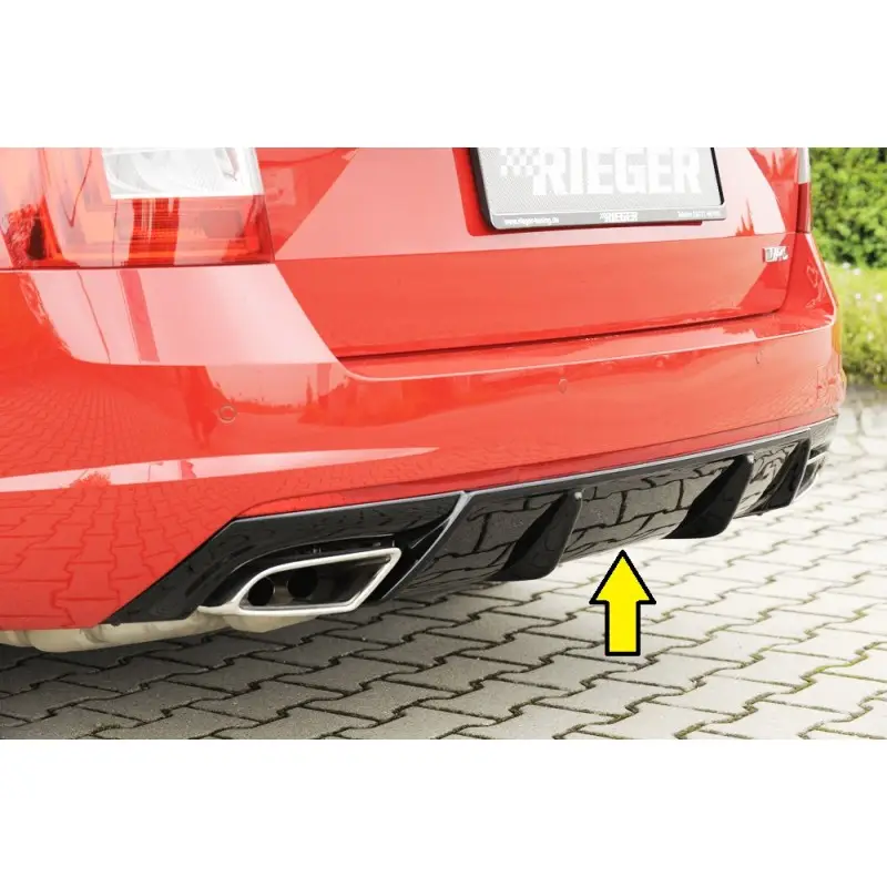 DIFFUSEUR POUR SKODA OCTAVIA RS 5E (13-20) - BERLINE - BREAK - RIEGER - NOIR BRILLANT Promotion Saisonnière