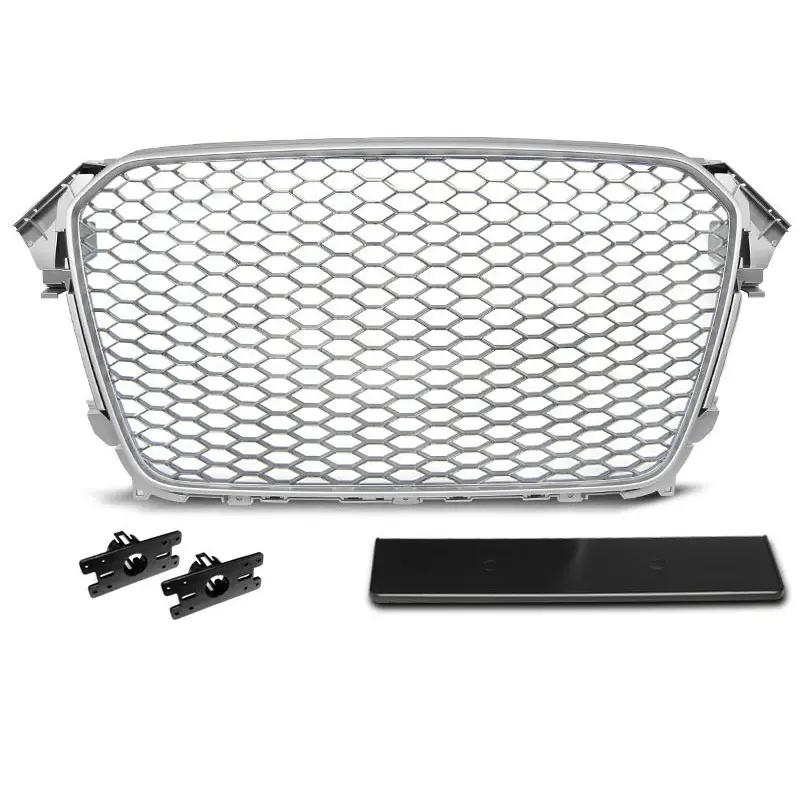 GRILLE SPORT ARGENT POUR AUDI A4 (B8) 11.11-15 Prix Réduit